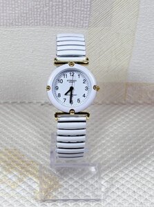 Часы наручные с браслетом резинка белый браслет, белый циферблат