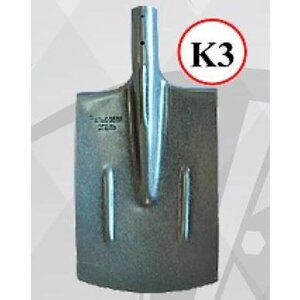Лопата штыковая ЛКП прямоуг. рельсовая сталь, K3 800г, б/чер., S512-16 (12)