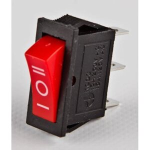 REXANT Выключатель клавишный 250V 10А (3с) ON-OFF-ON черный с нейтралью (10/50/2500)