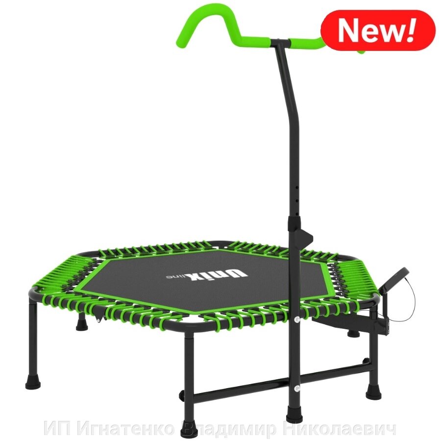 Батут UNIX Line FITNESS Green PRO (130 cm) от компании ИП Игнатенко Владимир Николаевич - фото 1