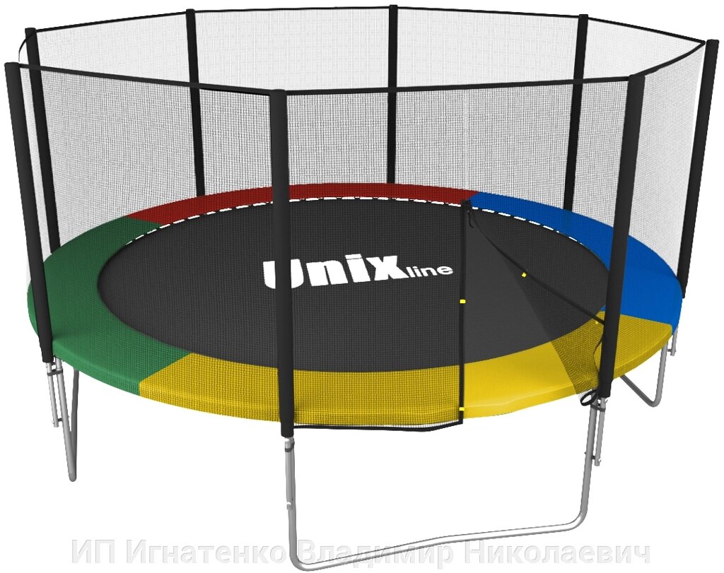 Батут UNIX Line Simple 12 ft Color (outside) от компании ИП Игнатенко Владимир Николаевич - фото 1