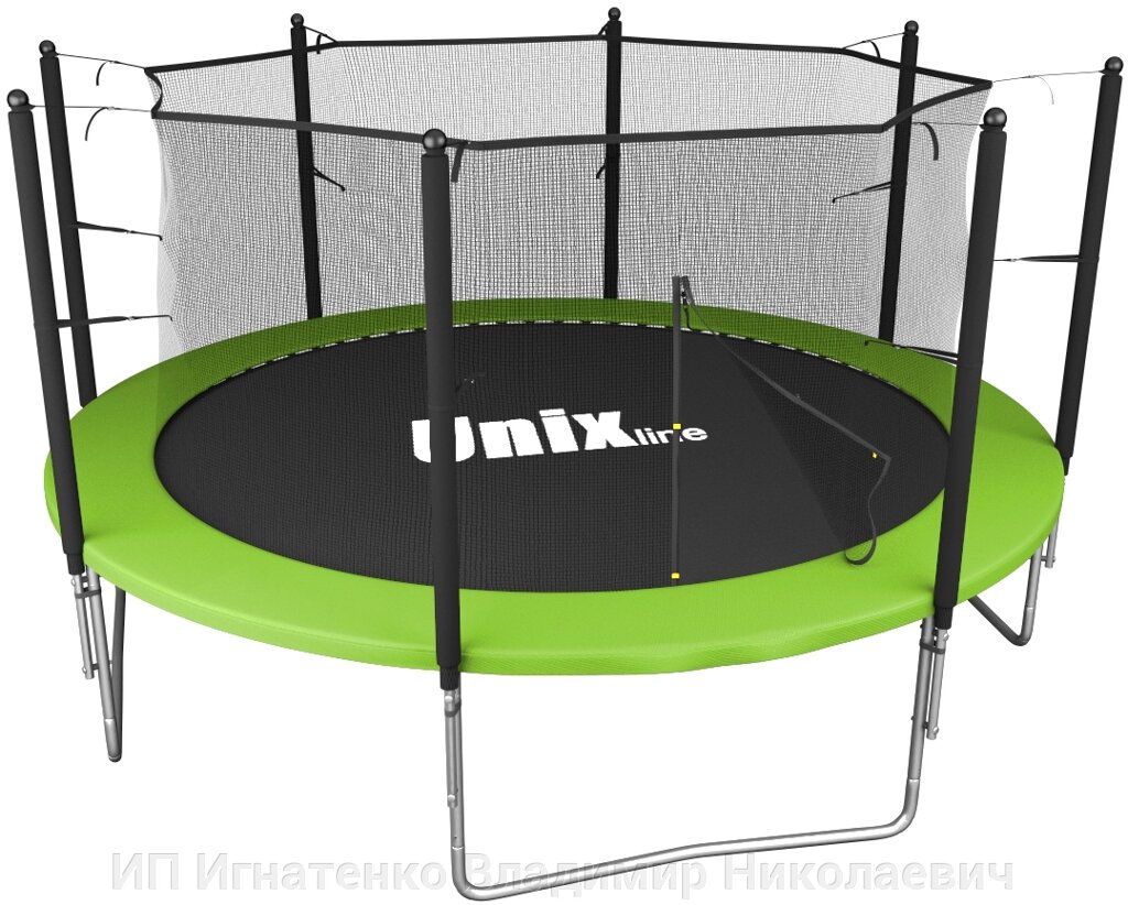 Батут UNIX Line Simple 12 ft Green (inside) от компании ИП Игнатенко Владимир Николаевич - фото 1