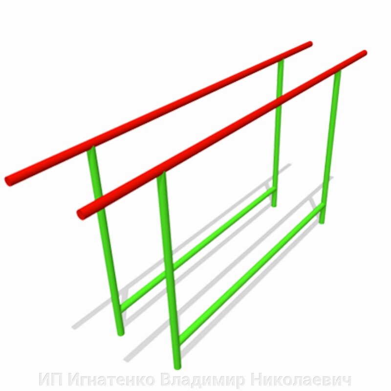 Брусья параллельные стационарные для спортивных площадок 2х0,5х1,5/1,9 м. арт. SP БС 02 от компании ИП Игнатенко Владимир Николаевич - фото 1