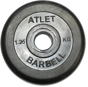 Диск обрезиненный BARBELL ATLET 1.25 кг / диаметр 31 мм