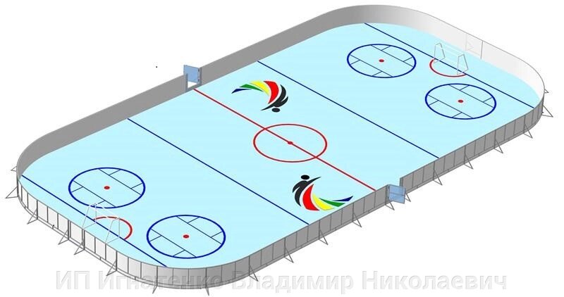 Хоккейная коробка, борта фанера 12 мм, 3015 от компании ИП Игнатенко Владимир Николаевич - фото 1