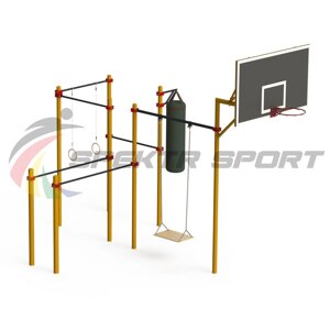 Комплекс для занятий Воркаут+баскетбол и бокс SP GTO-63_76mm 89 108