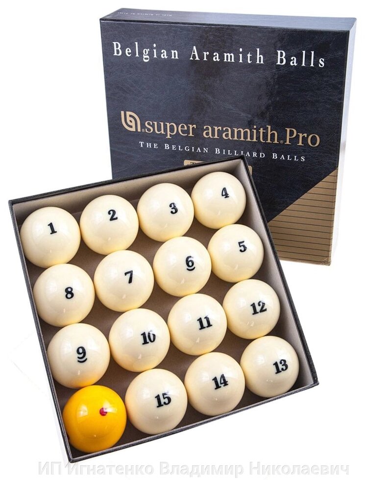 Комплект шаров 67 мм «Super Aramith Pro Tournament» от компании ИП Игнатенко Владимир Николаевич - фото 1