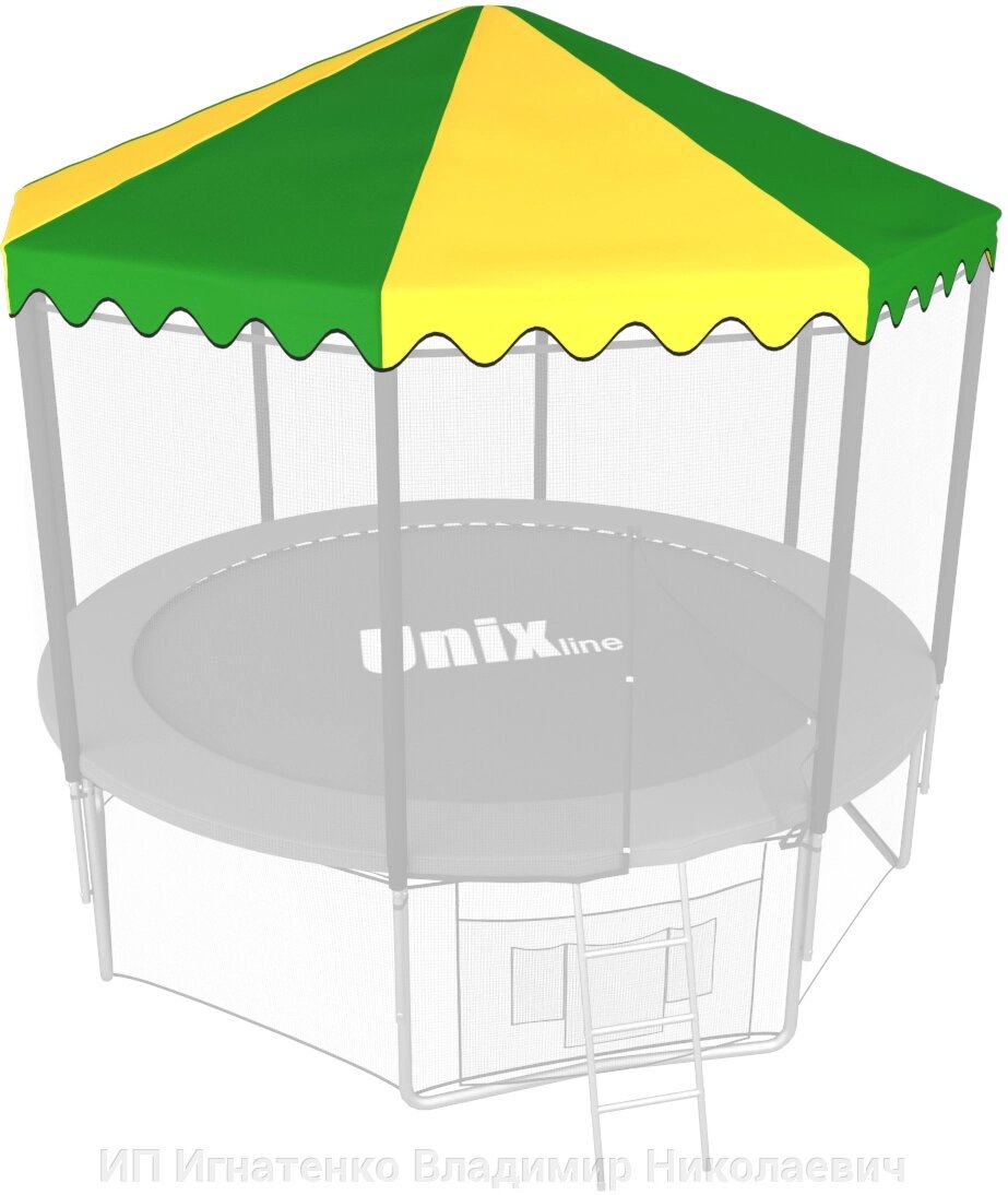 Крыша для батута UNIX Line 8 ft Green/Yellow от компании ИП Игнатенко Владимир Николаевич - фото 1