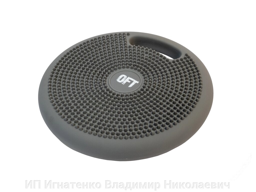 Массажно-балансировочная подушка с ручкой серая от компании ИП Игнатенко Владимир Николаевич - фото 1