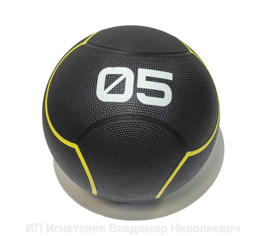 Мяч тренировочный черный 5 кг от компании ИП Игнатенко Владимир Николаевич - фото 1