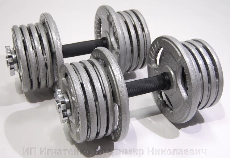 Набор гантелей металлических Хаммертон Atlas Sport 2x19 кг от компании ИП Игнатенко Владимир Николаевич - фото 1