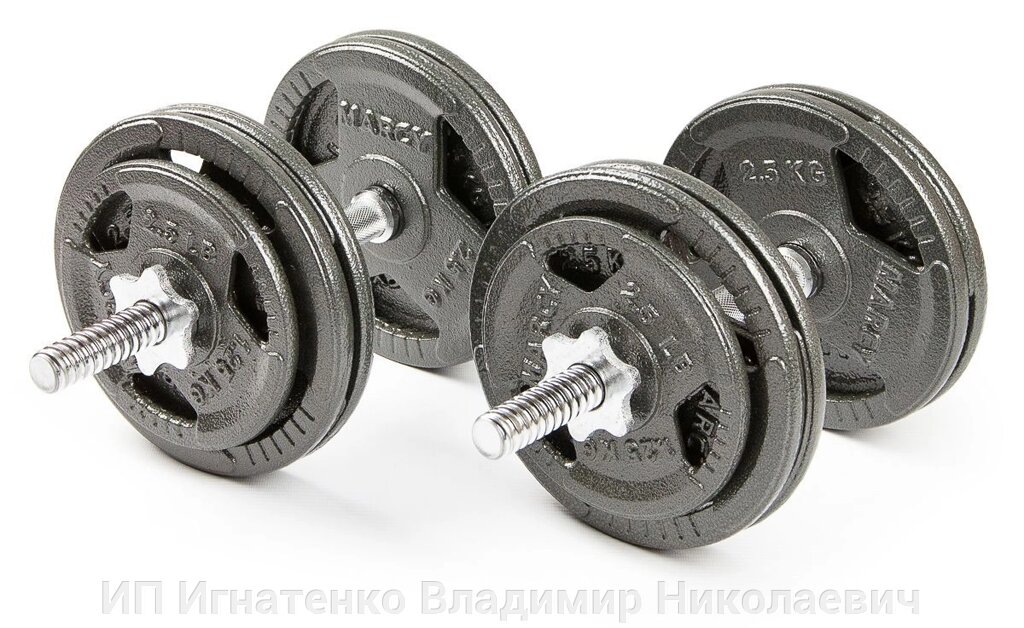 Набор гантелей с железной ручкой HAMMERTONE 2x14 кг от компании ИП Игнатенко Владимир Николаевич - фото 1