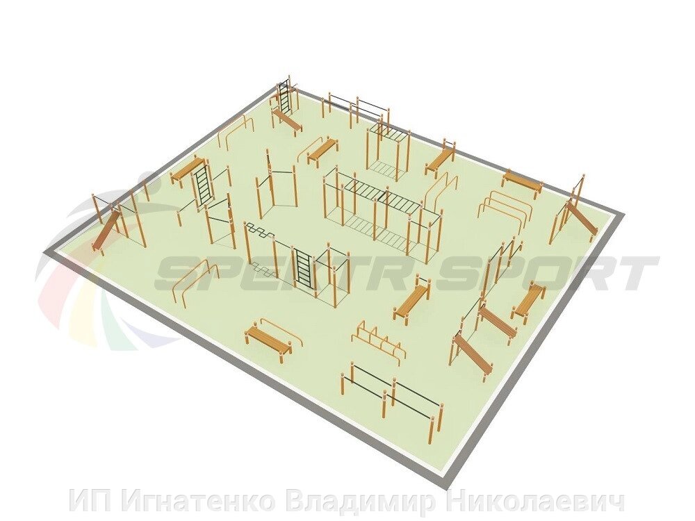 Парковая площадка для Воркаут и GTO 6_76mm от компании ИП Игнатенко Владимир Николаевич - фото 1
