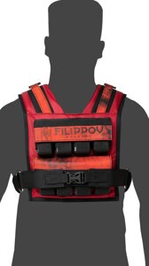 Жилет-утяжелитель Hard Training DIKO FILIPPOV 17 кг (красный) 17 кг