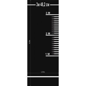 Дорожка (разметка) для прыжков в длину с места для сдачи норматива (цв. черный)