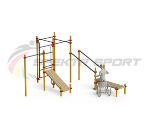 Спортивный комплекс для инвалидов-колясочников GTO-D20_76mm