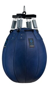 Водоналивная боксерская груша BIG WATER PEAR FILIPPOV на пружинах (кожа), синяя 8 кг