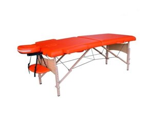 Массажный стол DFC NIRVANA, Relax, дерев. ножки, цвет оранж. крем.
