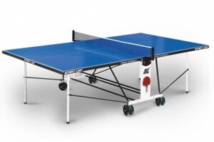 Теннисный стол Compact Outdoor LX синий - любительский всепогодный стол для использования на открытых