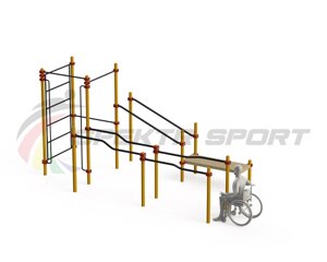 Спортивный комплекс для инвалидов-колясочников GTO-D16_76mm
