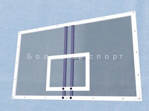 Щит баскетбольный игровой цельный из оргстекла 8 мм. "эконом", 1800х1050 мм. на металлической раме