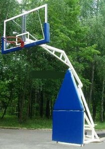 Стойка баскетбольная мобильная складная, массовая, вынос 3,25 м.