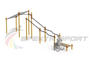 Спортивный комплекс для инвалидов-колясочников GTO-D22_76mm