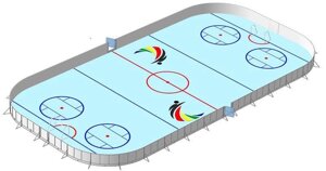 Хоккейная коробка, борта стеклопластик 3015 м