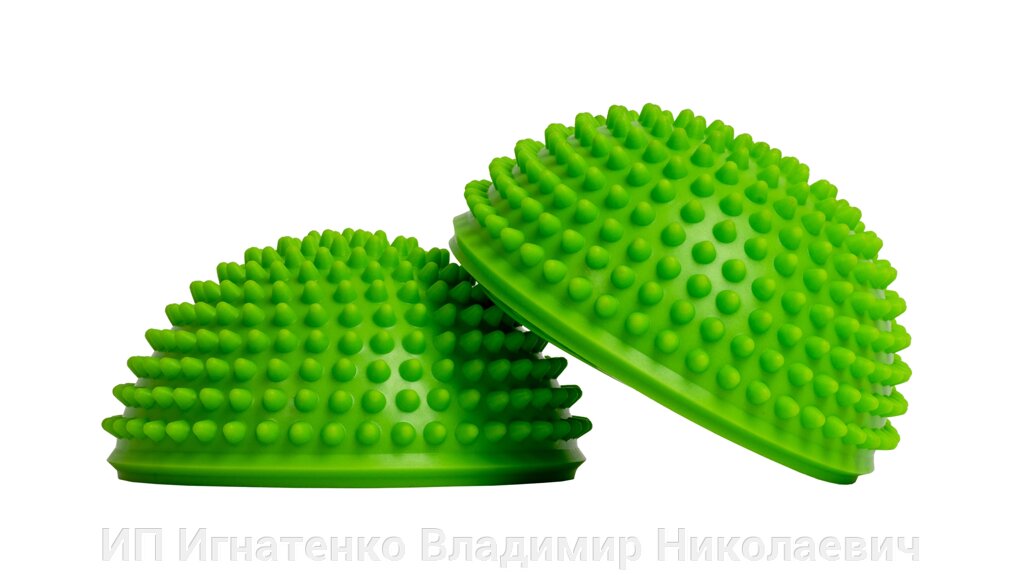 Полусфера массажно-балансировочная (набор 2 шт) зеленый от компании ИП Игнатенко Владимир Николаевич - фото 1