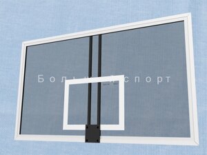 Щит баскетбольный игровой закалённое стекло 10 мм. AVIX на металлической раме 1800х1050 мм.