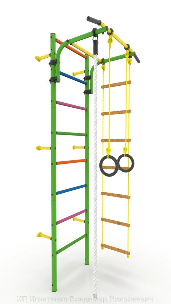 Шведская стенка Rokids Атлет-2ц (зеленый) от компании ИП Игнатенко Владимир Николаевич - фото 1
