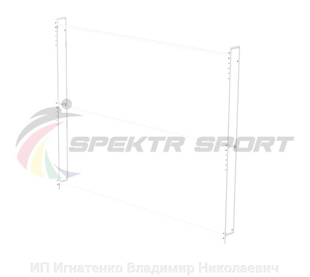Стеллаж для лыж односторонний пристенный на 10 пар SP ЛХ10 от компании ИП Игнатенко Владимир Николаевич - фото 1