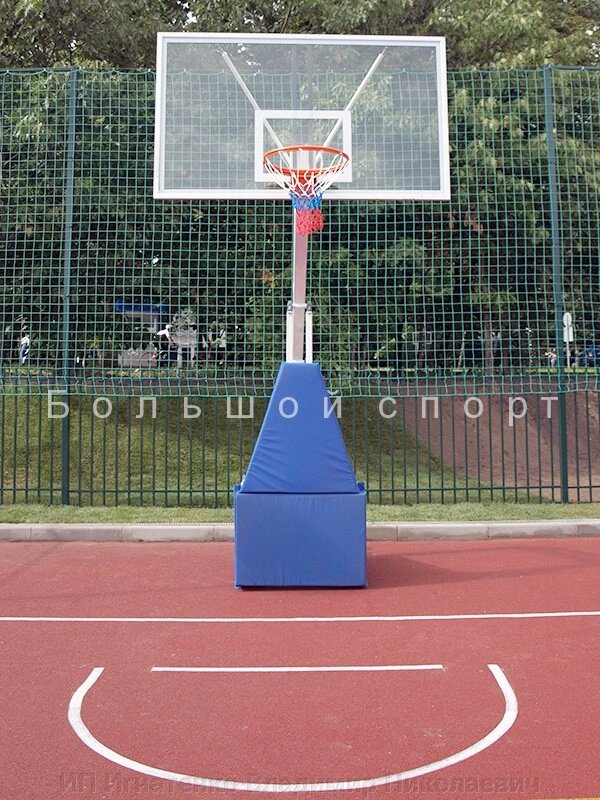 Стойка для баскетбола мобильная складная, игровая, вынос 3,25 м. от компании ИП Игнатенко Владимир Николаевич - фото 1