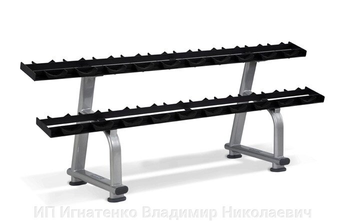 Стойка для гантелей на 10 пар серия SL серая от компании ИП Игнатенко Владимир Николаевич - фото 1