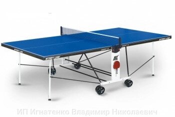 Теннисный стол Compact LX синий - усовершенствованная модель стола для использования в помещениях от компании ИП Игнатенко Владимир Николаевич - фото 1