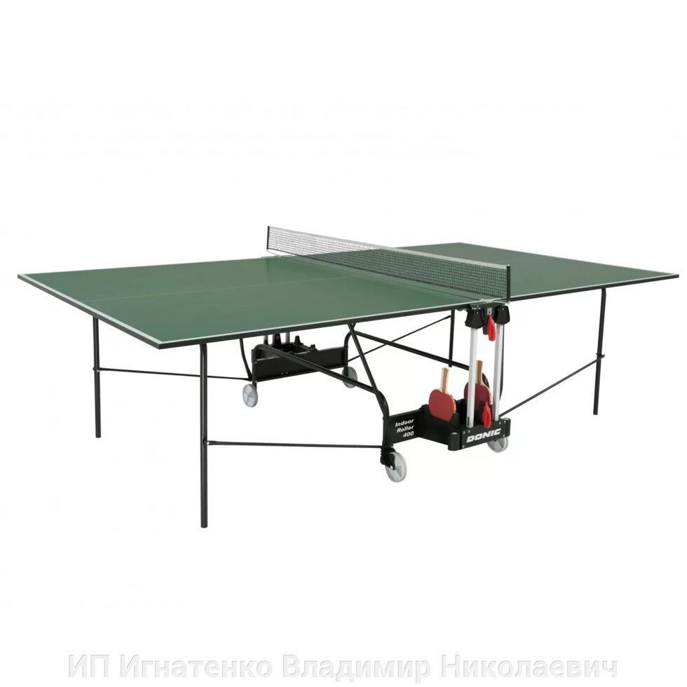 Теннисный стол DONIC INDOOR ROLLER 400 GREEN от компании ИП Игнатенко Владимир Николаевич - фото 1