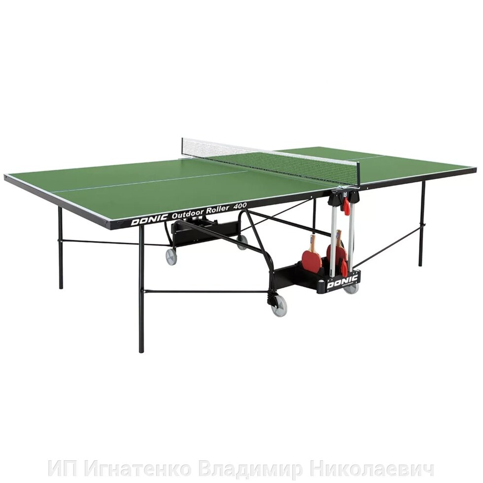 Теннисный стол DONIC OUTDOOR ROLLER 400 GREEN от компании ИП Игнатенко Владимир Николаевич - фото 1