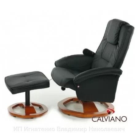 TV-кресло Calviano 92 с пуфом (черное, массаж) от компании ИП Игнатенко Владимир Николаевич - фото 1