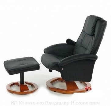 TV-кресло Calviano 92 с пуфом (черное, массаж) от компании ИП Игнатенко Владимир Николаевич - фото 1