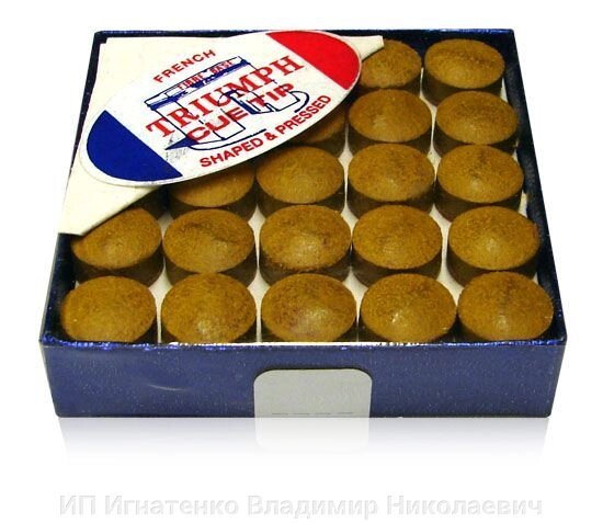 Tweeten Коробка наклеек для кия Triumph 12.5 мм (50 шт) от компании ИП Игнатенко Владимир Николаевич - фото 1