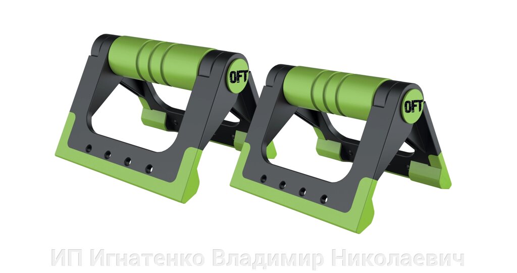 Упоры для отжиманий складные (черно-зеленые) от компании ИП Игнатенко Владимир Николаевич - фото 1