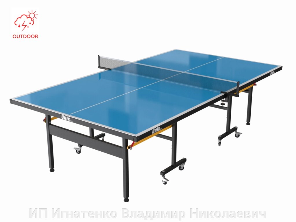 Всепогодный теннисный стол UNIX Line outdoor 6mm (blue) от компании ИП Игнатенко Владимир Николаевич - фото 1