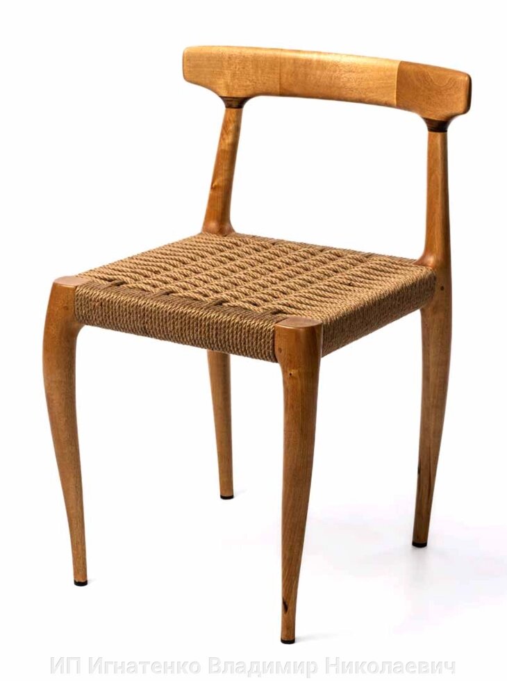 Weekend Дизайнерский стул ручной работы с плетёным сиденьем от компании ИП Игнатенко Владимир Николаевич - фото 1