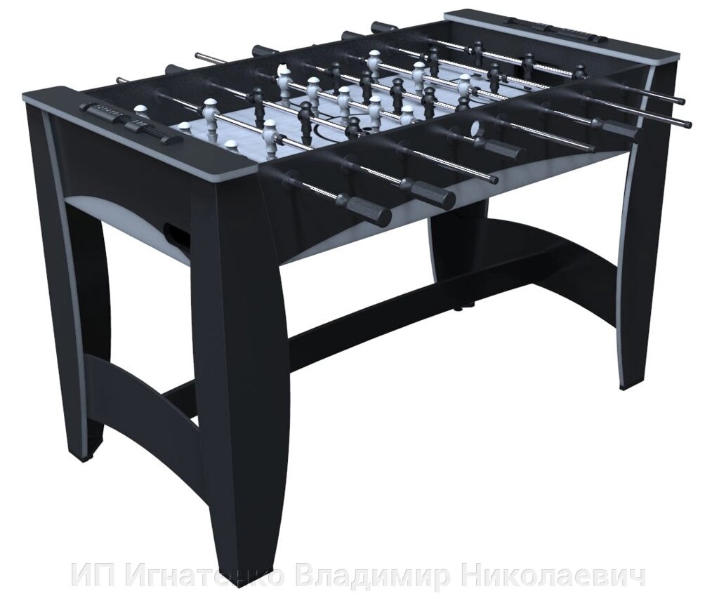 Weekend Игровой стол - футбол "Hit" (122x63.5x78.7 см, черно-серебристый) от компании ИП Игнатенко Владимир Николаевич - фото 1