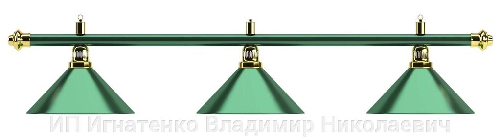 Weekend Лампа на три плафона «Allgreen» D35 (зелёная штанга, зелёный плафон D35см) от компании ИП Игнатенко Владимир Николаевич - фото 1