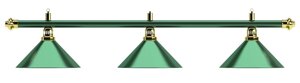 Weekend Лампа на три плафона «Allgreen» D35 (зелёная штанга, зелёный плафон D35см)