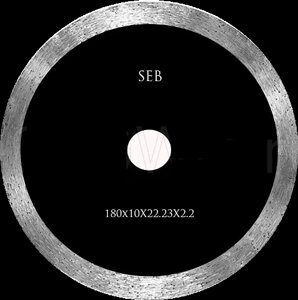 180*22,23 толщина 2,2мм алмазный диск "SEB" со сплошной кромкой 106AG-SEB18022KL