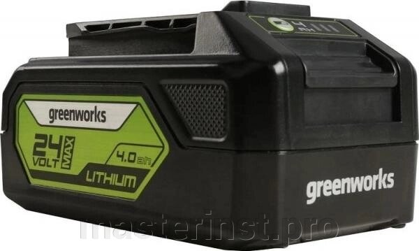 Аккумулятор Greenworks 24V,G24B4+ 4Ач, с двумя USB-C разъемами 2940407 от компании "Мастер Инструмент" магазин - фото 1