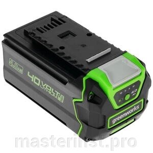 Аккумулятор Greenworks 40V, 4Ач с USB разъемом 2939507 от компании "Мастер Инструмент" магазин - фото 1