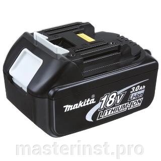 Аккумулятор MAKITA 18,0в 3,0а/ч Li-ion BL1830B 194204-5  197599-5 632M83-6 от компании "Мастер Инструмент" магазин - фото 1